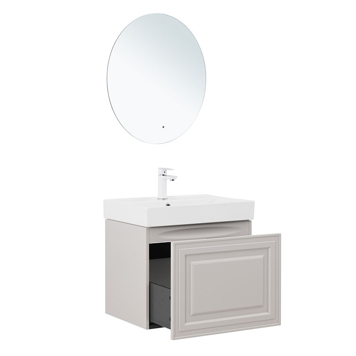 Тумба под раковину Aquanet Агата 60 345486 подвесная, бежевая