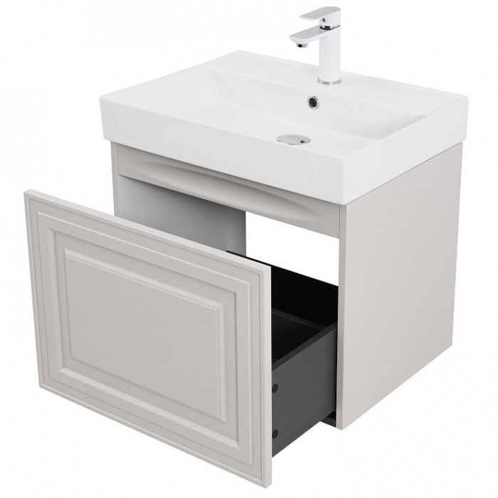 Тумба под раковину Aquanet Агата 60 345486 подвесная, бежевая