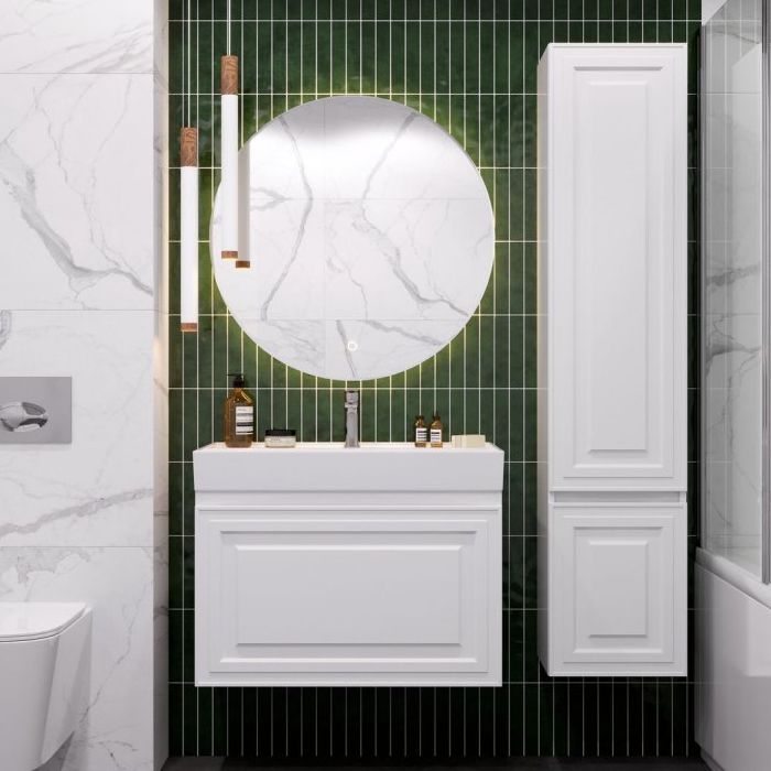 Тумба под раковину Aquanet Агата 75 345481 подвесная, белый сатин