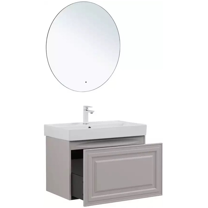 Тумба под раковину Aquanet Агата 75 345487 подвесная, бежевая