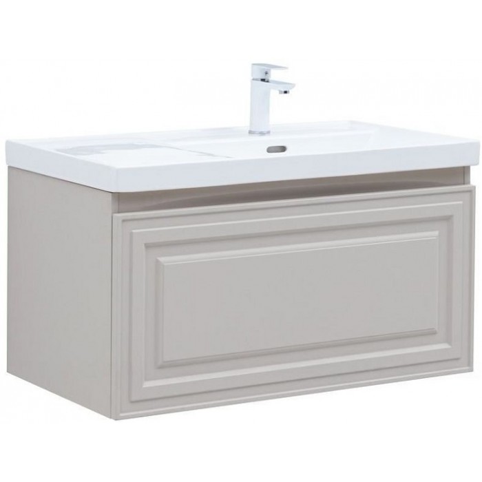 Тумба под раковину Aquanet Агата 90 345488 подвесная, бежевая