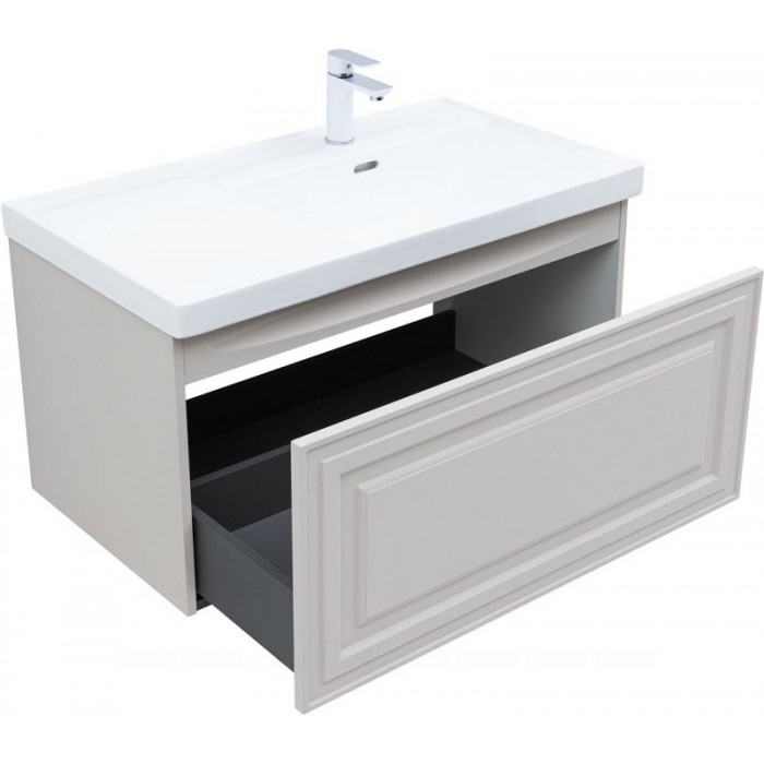 Тумба под раковину Aquanet Агата 90 345488 подвесная, бежевая