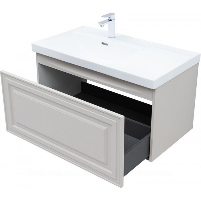 Тумба под раковину Aquanet Агата 100 345489 подвесная, бежевая