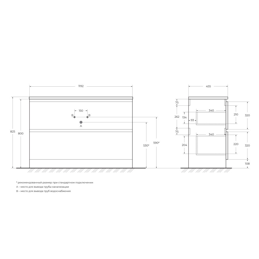 Тумба под раковину BelBagno Albano 120 ALBANO-1200-2C-PIA-BL напольная Bianco Lucido