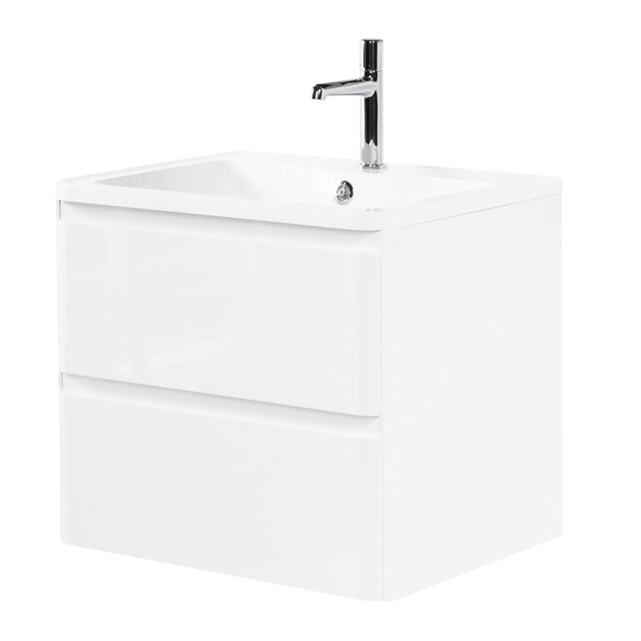 Тумба под раковину BelBagno ALBANO-600-2C-SO-BL подвесная Bianco Lucido