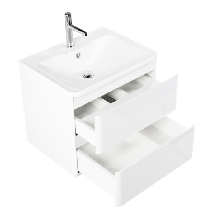 Тумба под раковину BelBagno ALBANO-600-2C-SO-BL подвесная Bianco Lucido