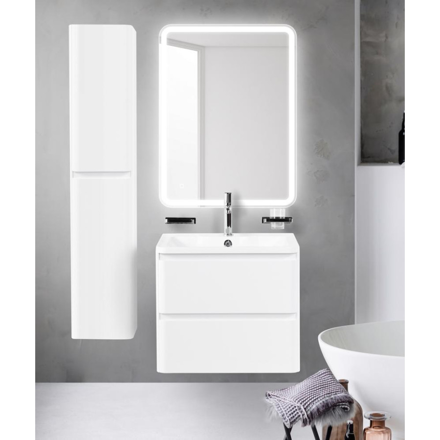 Тумба под раковину BelBagno ALBANO-600-2C-SO-BL подвесная Bianco Lucido