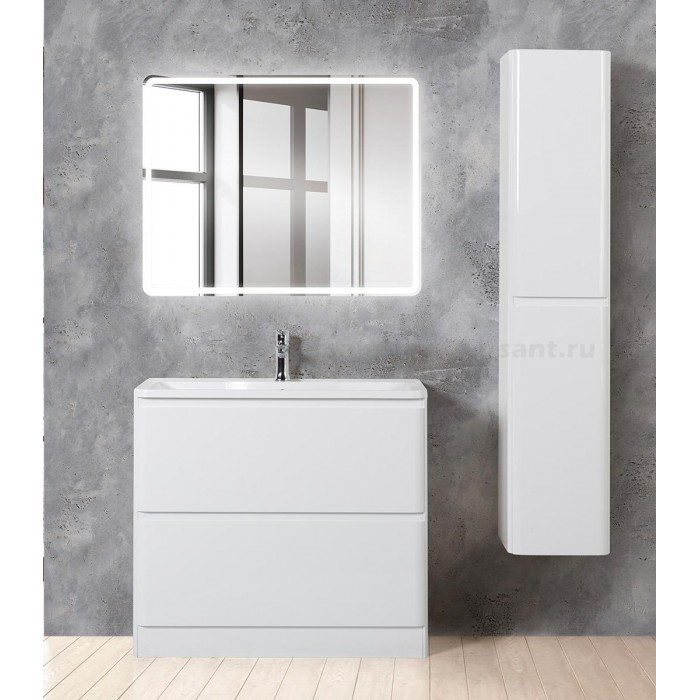 Тумба под раковину BelBagno Albano 90 ALBANO-900-2C-PIA-BL напольная Bianco Lucido