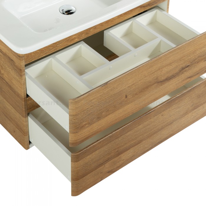 Тумба под раковину BelBagno 80 ALBANO-CER-800-2C-SO-RR подвесная Rovere Rustico