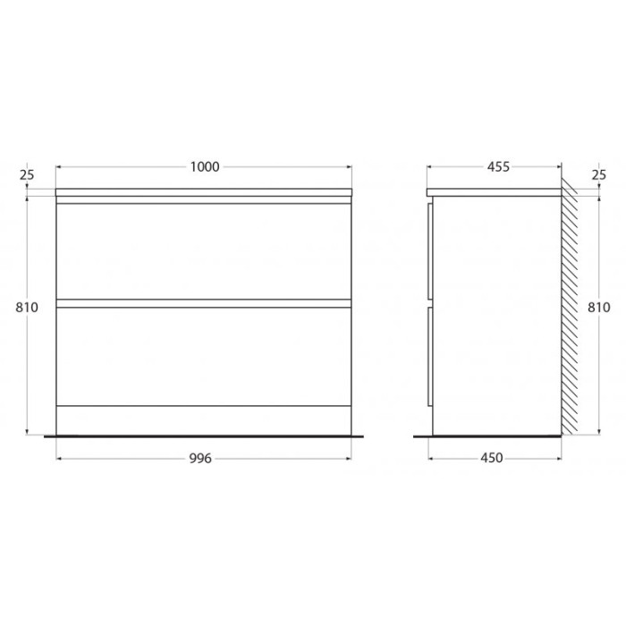 Тумба под раковину BelBagno Albano 100 ALBANO-1000-2C-PIA-RR напольная Rovere Rustico
