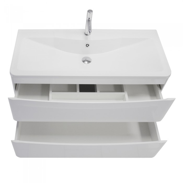 Тумба под раковину BelBagno Acqua 100 ACQUA-1000-2C-SO-BL подвесная Bianco Lucido