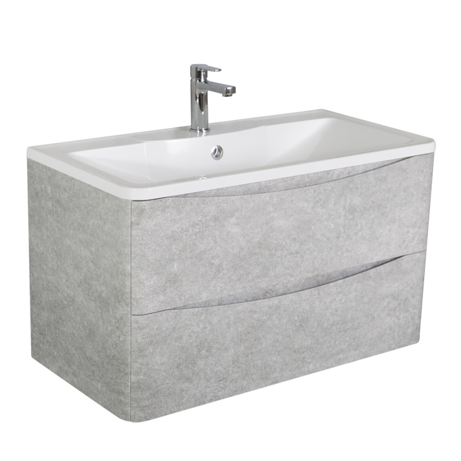 Тумба под раковину BelBagno Acqua 90 ACQUA-900-2C-SO-CVG подвесная Cemento Verona Grigio