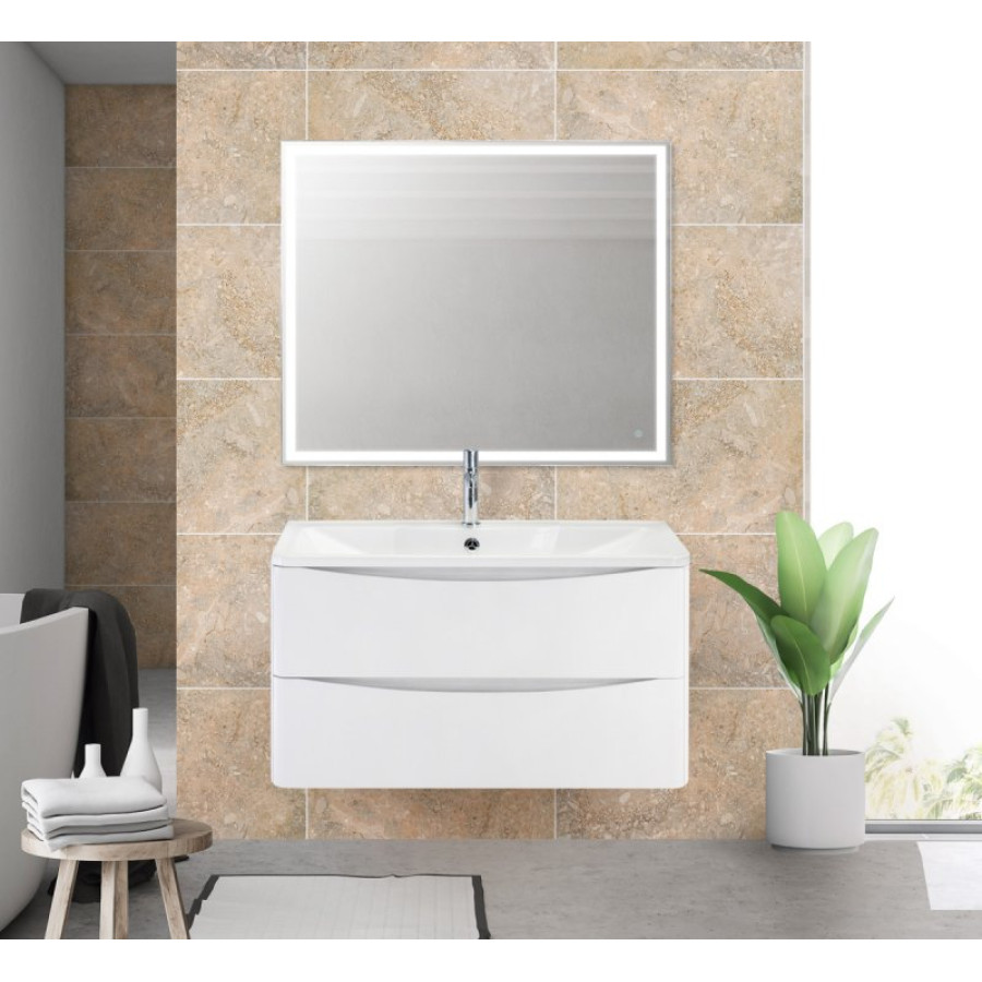 Тумба под раковину BelBagno Acqua 100 ACQUA-1000-2C-SO-BL подвесная Bianco Lucido