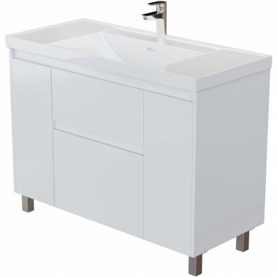 Тумба под раковину Aquanet Nova Lite 2.0 110 белый глянец 00346342 напольная