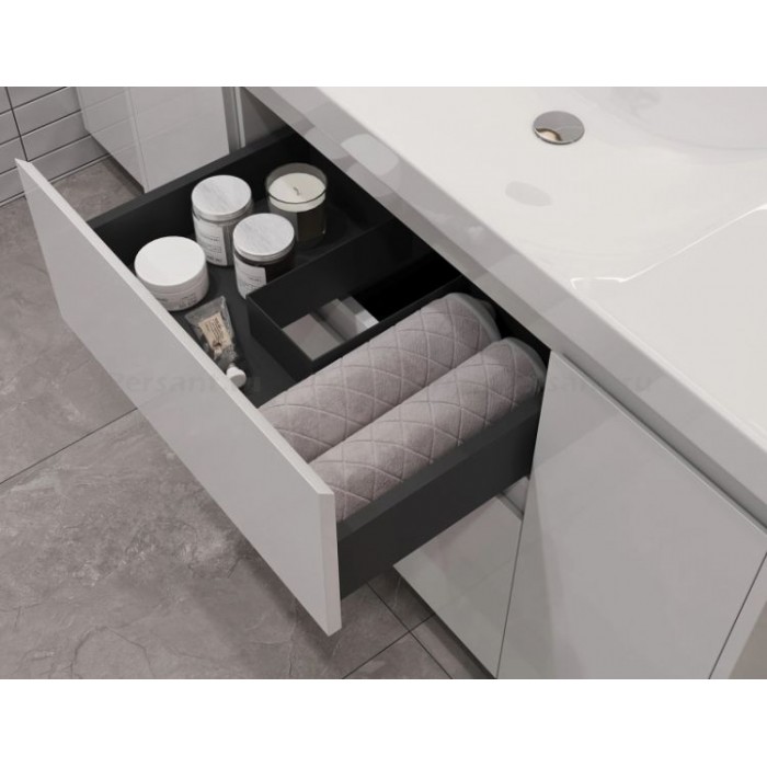 Тумба под раковину Aquanet Nova Lite 2.0 110 белый глянец 00346342 напольная