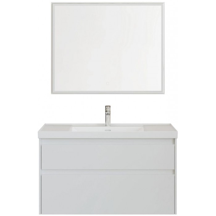 Тумба под раковину Aquanet Nova Lite 2.0 110 белый глянец 00346314 подвесная