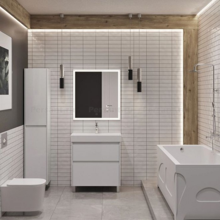 Тумба под раковину Aquanet Nova Lite 2.0 60 белый глянец 00346336 напольная