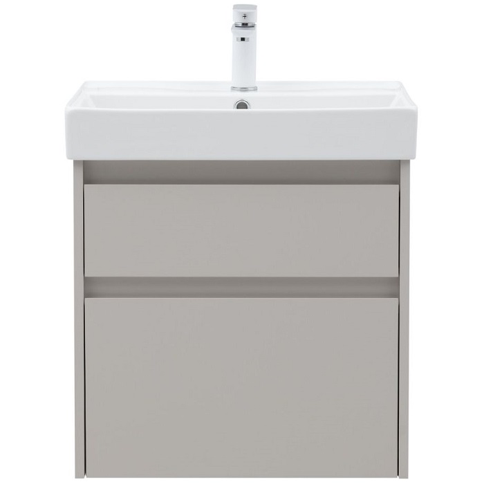 Тумба под раковину Aquanet Nova Lite 2.0 60 бежевая эмаль 00346322 подвесная