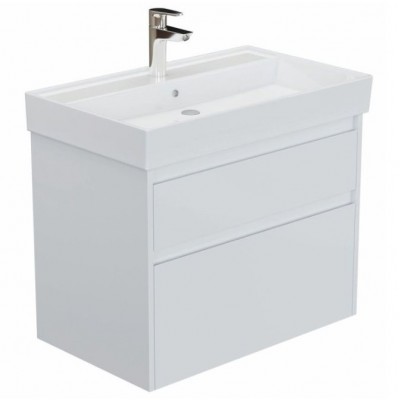 Тумба под раковину Aquanet Nova Lite 2.0 75 белый глянец 00346309 подвесная