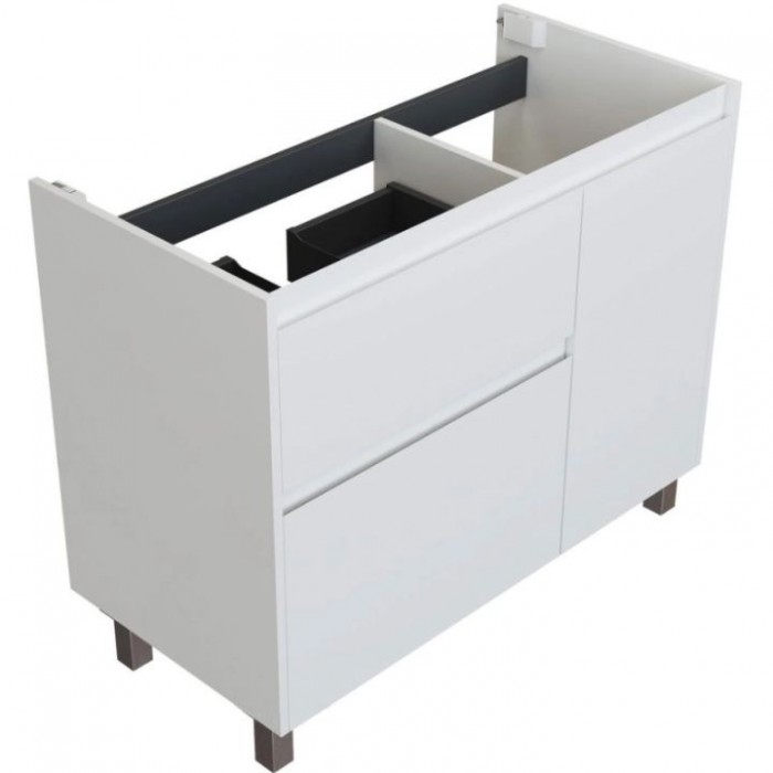 Тумба под раковину Aquanet Nova Lite 2.0 90 белый глянец 00346339 напольная, левая