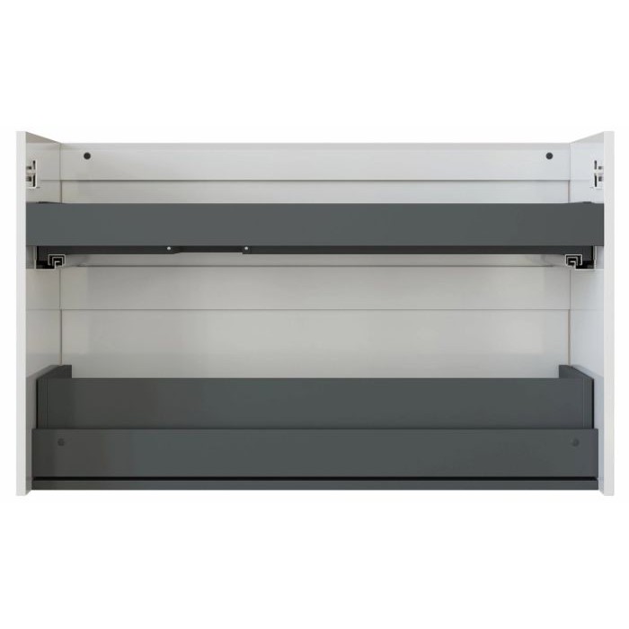 Тумба под раковину Aquanet Nova Lite 2.0 100 белый глянец 00346312 подвесная, правая