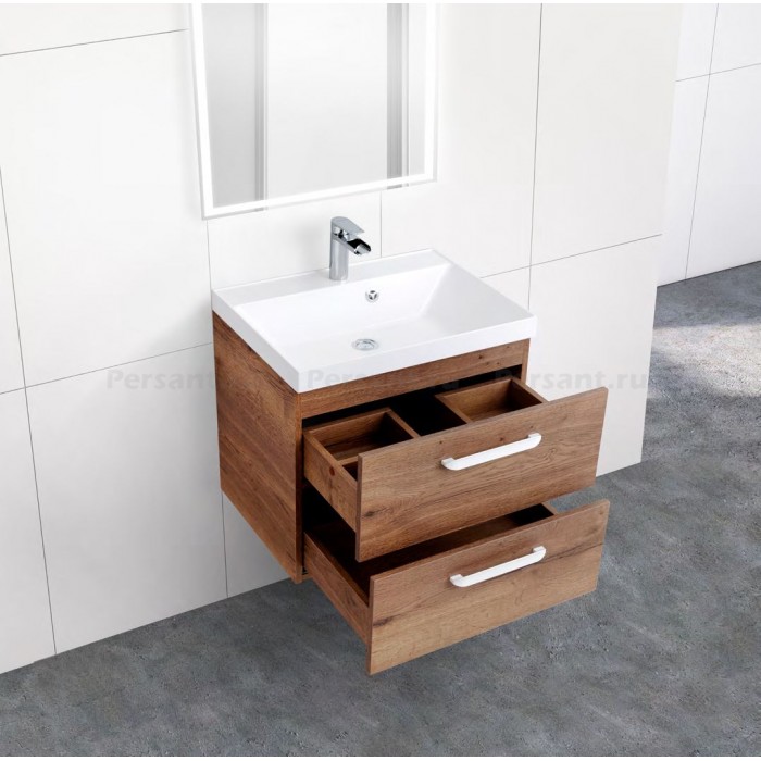Тумба под раковину BelBagno Aurora 60 AURORA-600-2C-SO-RT подвесная Rovere Tobacco