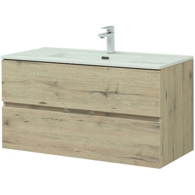 Тумба под раковину Aquanet Алвита New 100 277521 подвесная, дуб веллингтон белый