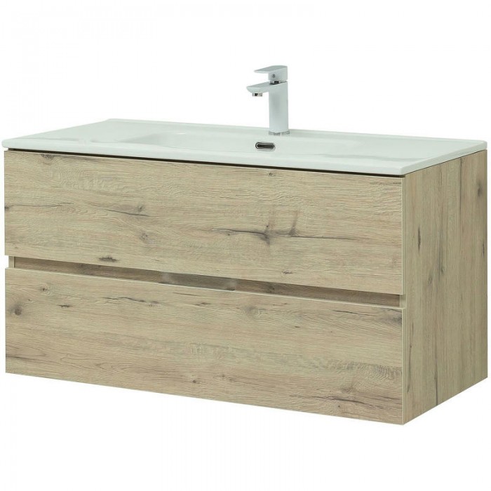 Тумба под раковину Aquanet Алвита New 100 277521 подвесная, дуб веллингтон белый