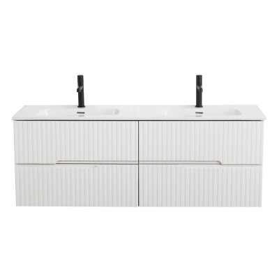 Тумба под раковину Cezares Duet-N 140 подвесная Bianco lucido DUET-N-1400-4C-SO-2-BL