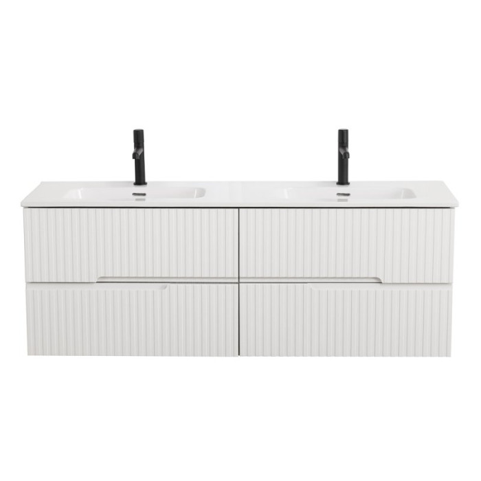 Тумба под раковину Cezares Duet-N 140 подвесная Bianco lucido DUET-N-1400-4C-SO-2-BL
