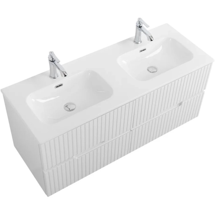 Тумба под раковину Cezares Duet-N 140 подвесная Bianco lucido DUET-N-1400-4C-SO-2-BL