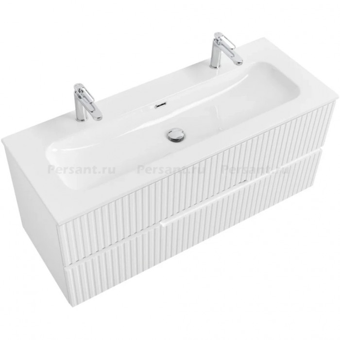Тумба под раковину Cezares Duet-N 120 подвесная белая матовая Bianco opaco DUET-N-1200-2C-SO-BO