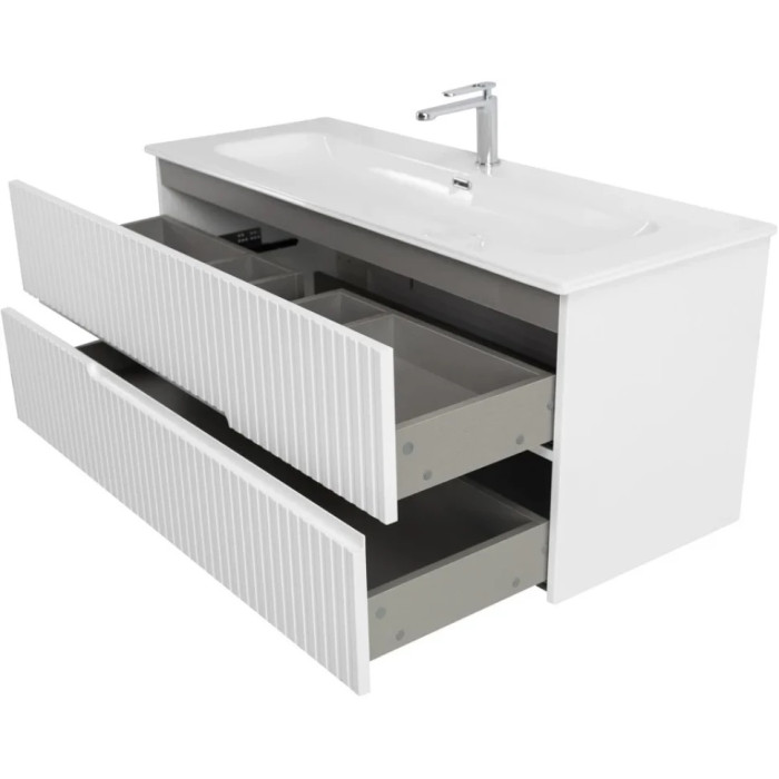 Тумба под раковину Cezares Duet-N 120 подвесная Bianco lucido DUET-N-1200-2C-SO-BL