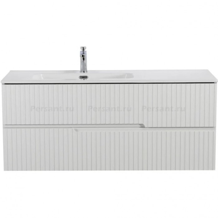 Тумба под раковину Cezares Duet-N 120 подвесная левосторонняя Bianco lucido DUET-N-1200-2C-SO-BL-L