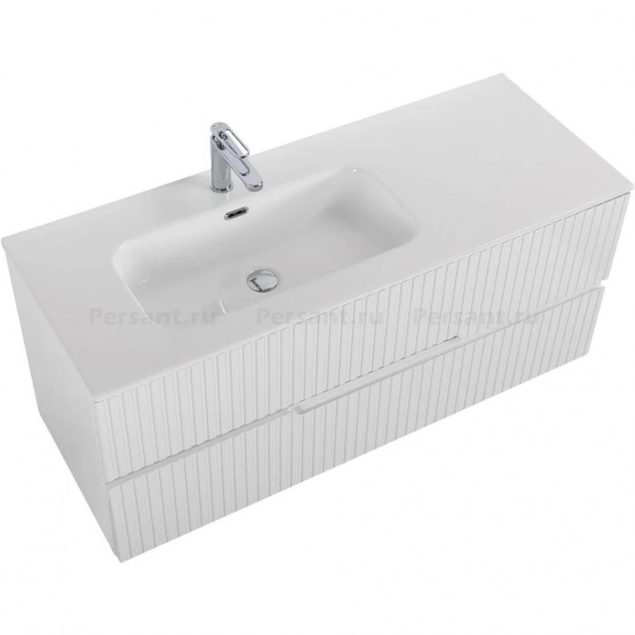 Тумба под раковину Cezares Duet-N 120 подвесная левосторонняя Bianco lucido DUET-N-1200-2C-SO-BL-L