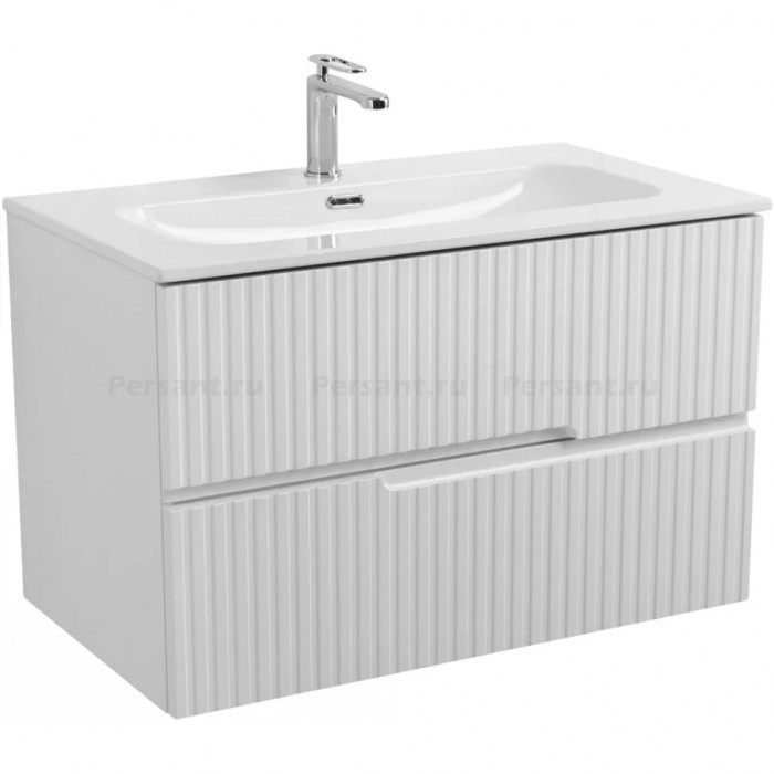Тумба под раковину Cezares Duet-N 80 подвесная белая матовая Bianco opaco DUET-N-800-2C-SO-BO