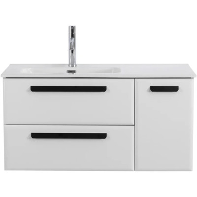 Тумба под раковину Cezares Eco 100 L подвесная Bianco lucido ECO-CER-N-1000-2C-1A-SO-BL-L