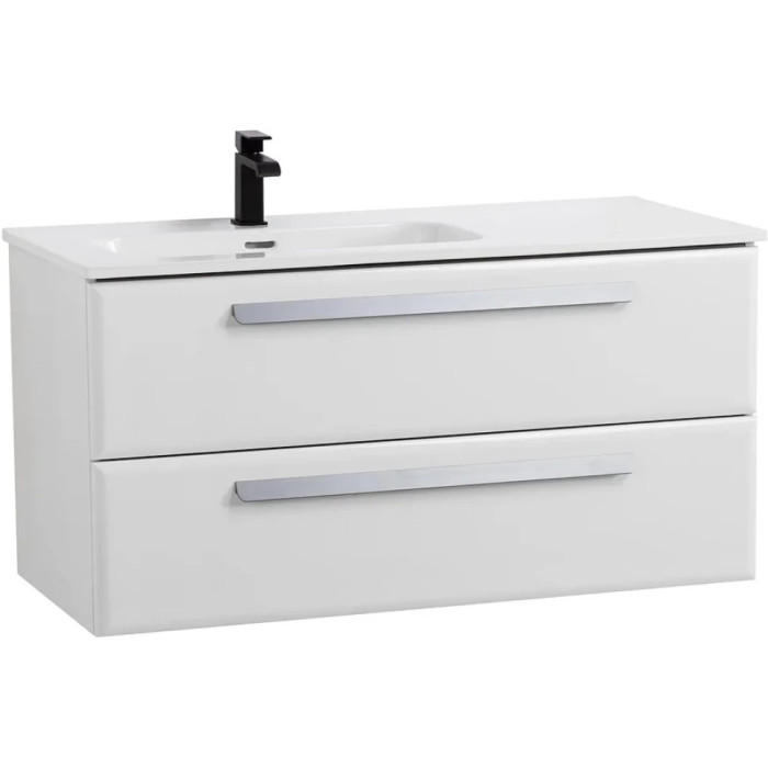 Тумба под раковину Cezares Eco 100 L подвесная Bianco lucido ECO-CER-N-1000-2C-SO-BL-L