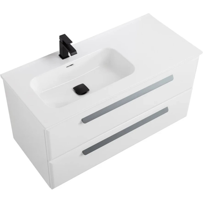 Тумба под раковину Cezares Eco 100 L подвесная Bianco lucido ECO-CER-N-1000-2C-SO-BL-L