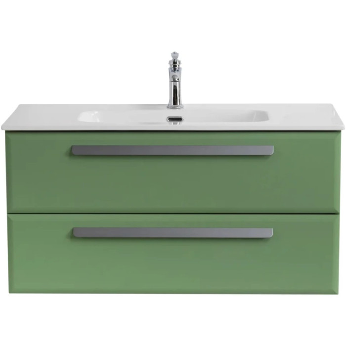 Тумба под раковину Cezares Eco 100 подвесная, фисташковый soft-touch ECO-CER-N-1000-2C-SO-PS-P