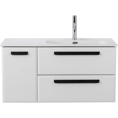 Тумба под раковину Cezares Eco 100 R подвесная Bianco lucido ECO-CER-N-1000-2C-1A-SO-BL-R