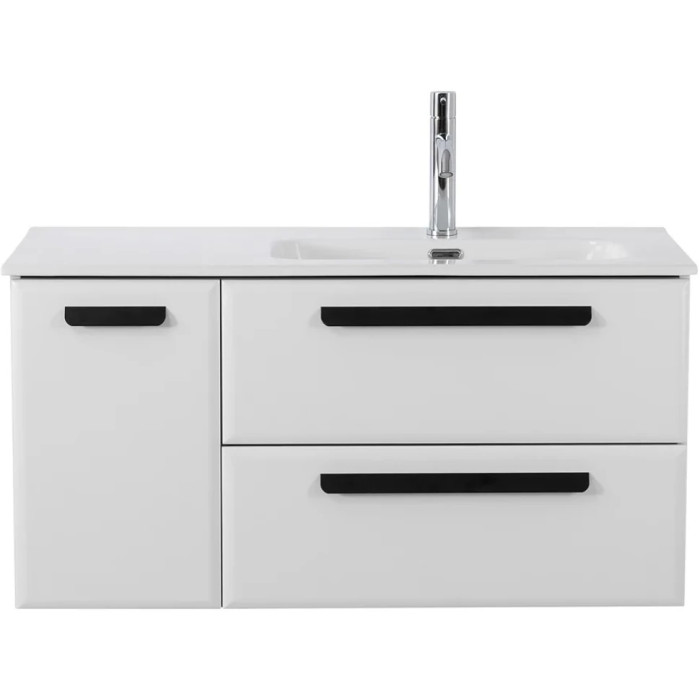 Тумба под раковину Cezares Eco 100 R подвесная Bianco lucido ECO-CER-N-1000-2C-1A-SO-BL-R