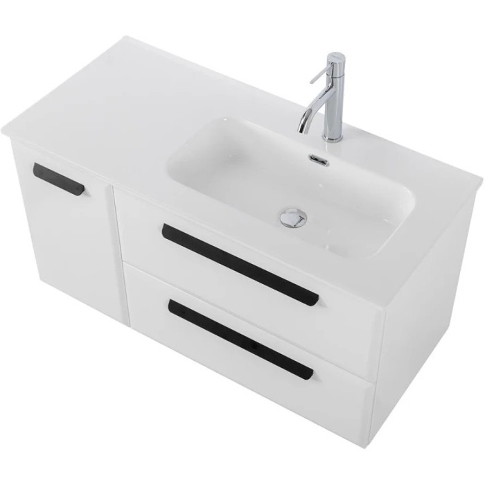 Тумба под раковину Cezares Eco 100 R подвесная Bianco lucido ECO-CER-N-1000-2C-1A-SO-BL-R