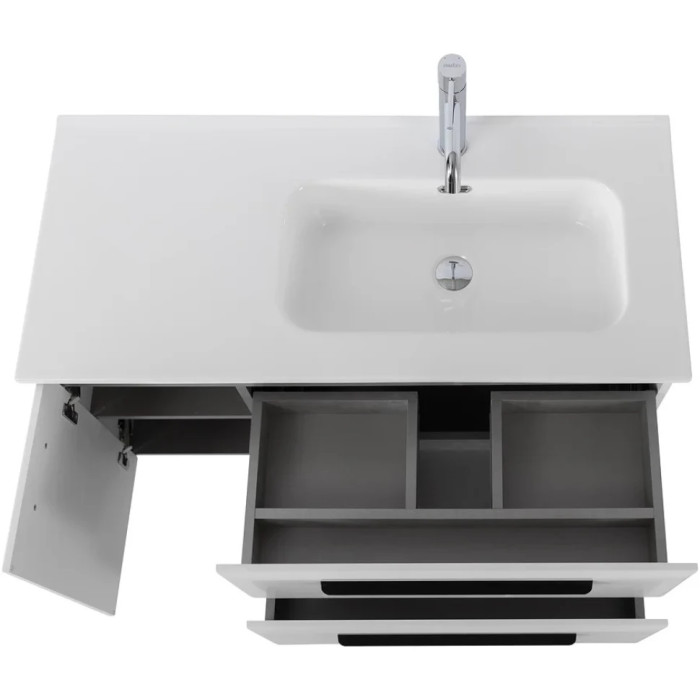 Тумба под раковину Cezares Eco 100 R подвесная Bianco lucido ECO-CER-N-1000-2C-1A-SO-BL-R