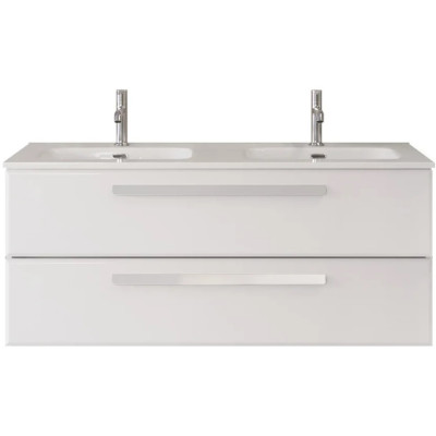 Тумба Cezares Eco 120 подвесная под раковину на две чаши ECO-CER-N-1200-2C-SO-2-BL Bianco lucido