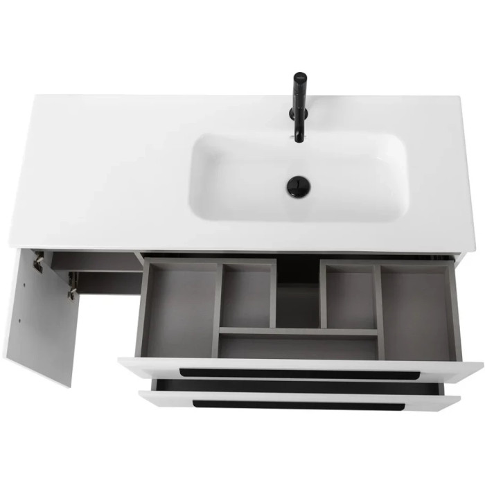 Тумба под раковину Cezares Eco 120 R подвесная Bianco lucido ECO-CER-N-1200-2C-1A-SO-BL-R