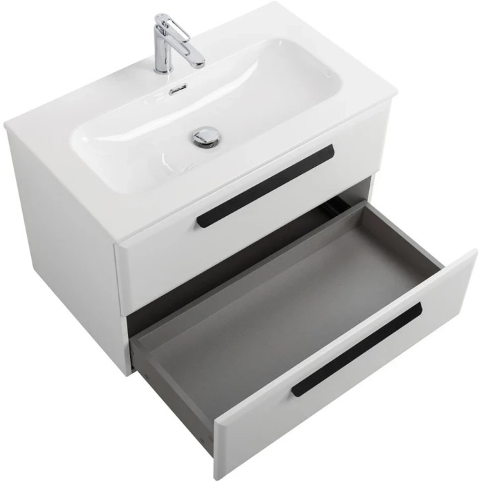 Тумба под раковину Cezares Eco 80 подвесная Bianco lucido ECO-CER-N-800-2C-SO-BL