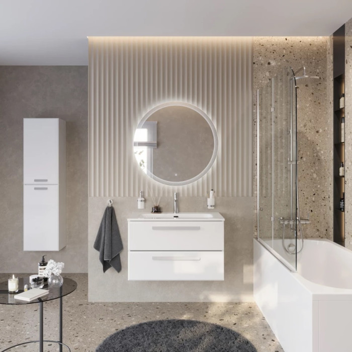 Тумба под раковину Cezares Eco 80 подвесная Bianco lucido ECO-CER-N-800-2C-SO-BL