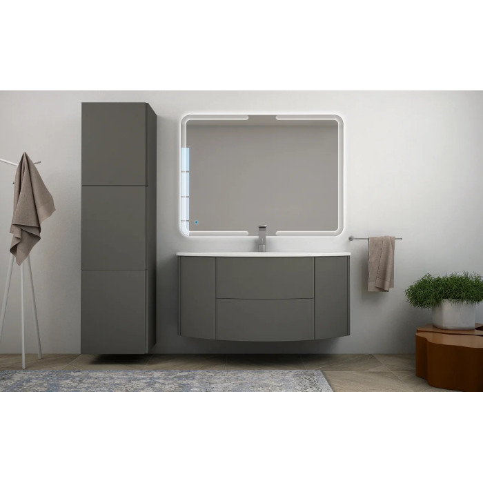 Тумба под раковину Cezares Eden 121 54407 подвесная Grigio talpa opaco серо-коричневая