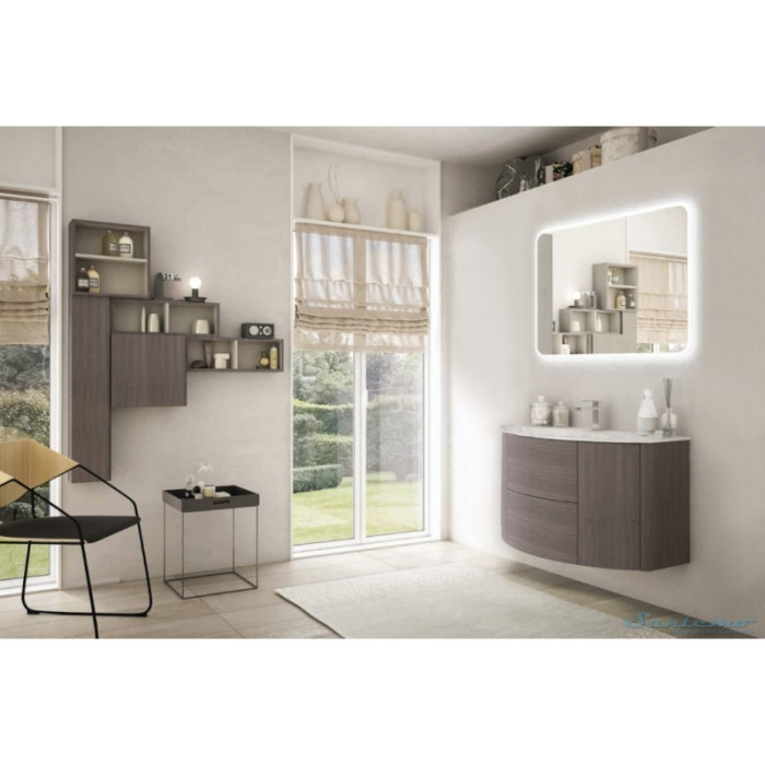 Тумба под раковину Cezares Eden 121 54408 подвесная Rovere Scuro Soft темное дерево